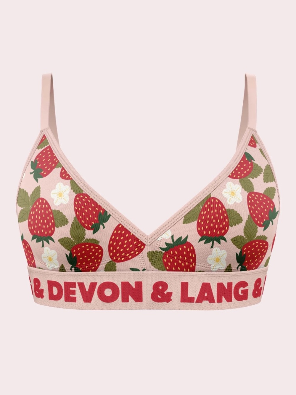DEVON & LANG Bria Bralette in Wild Strawberry SMALL NEW
